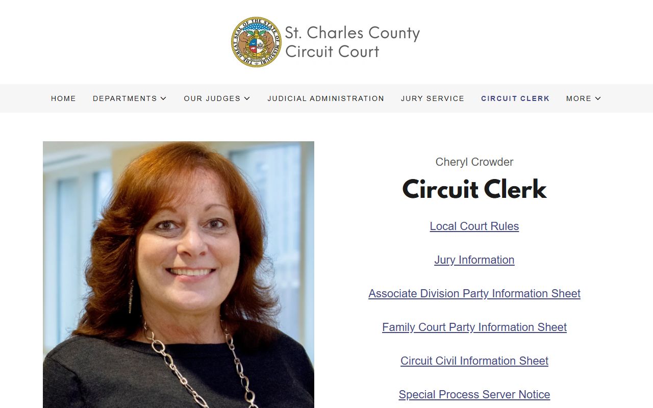 St. Charles County Circuit Clerk page for court records access